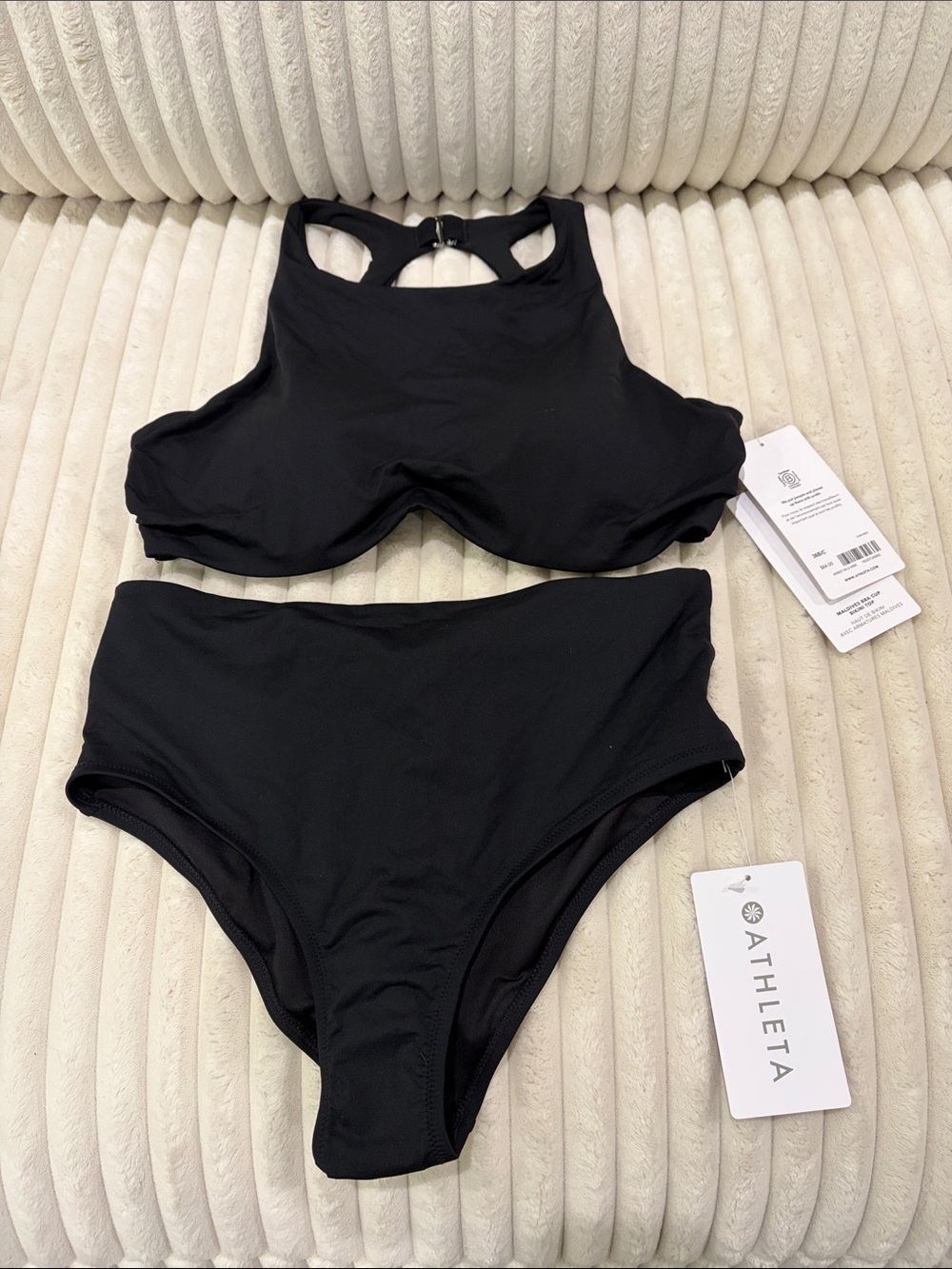 Athleta Black High-Waist Two-Piece Swim Set - NWT